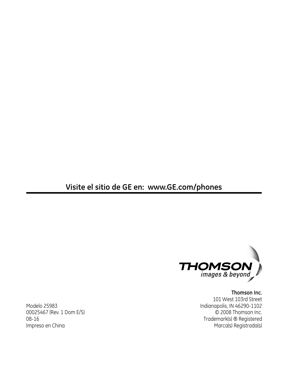 GE 00025467 User Manual | Page 100 / 100