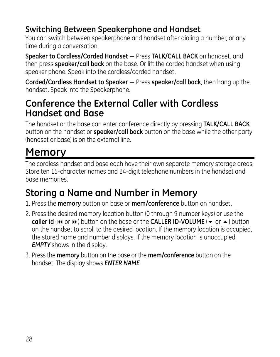 GE 00025467 User Manual | Page 28 / 100