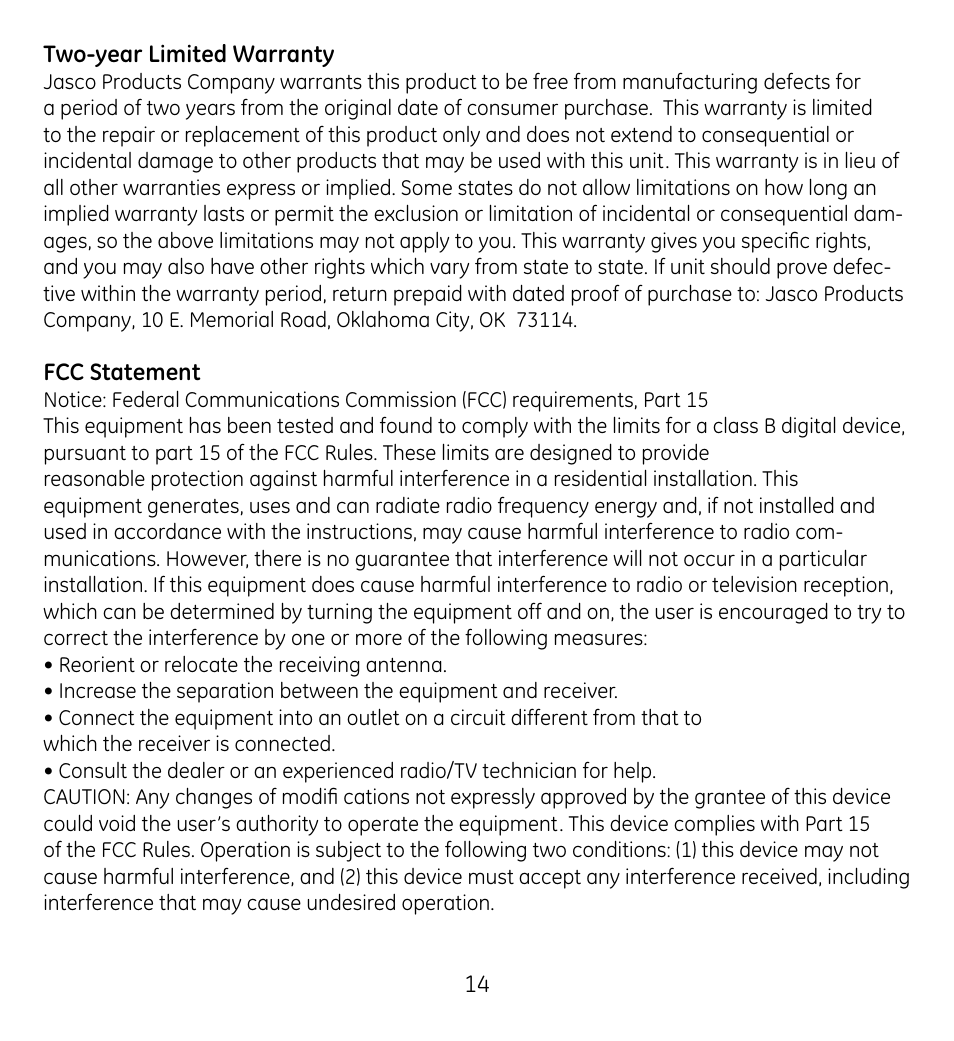 GE 98061 User Manual | Page 16 / 32