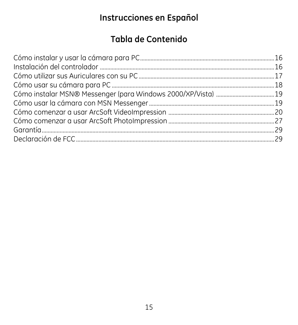 GE 98061 User Manual | Page 17 / 32