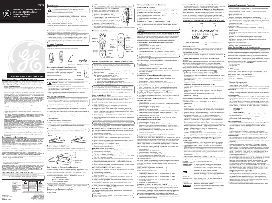 GE Trimline 29273 User Manual | Page 2 / 2