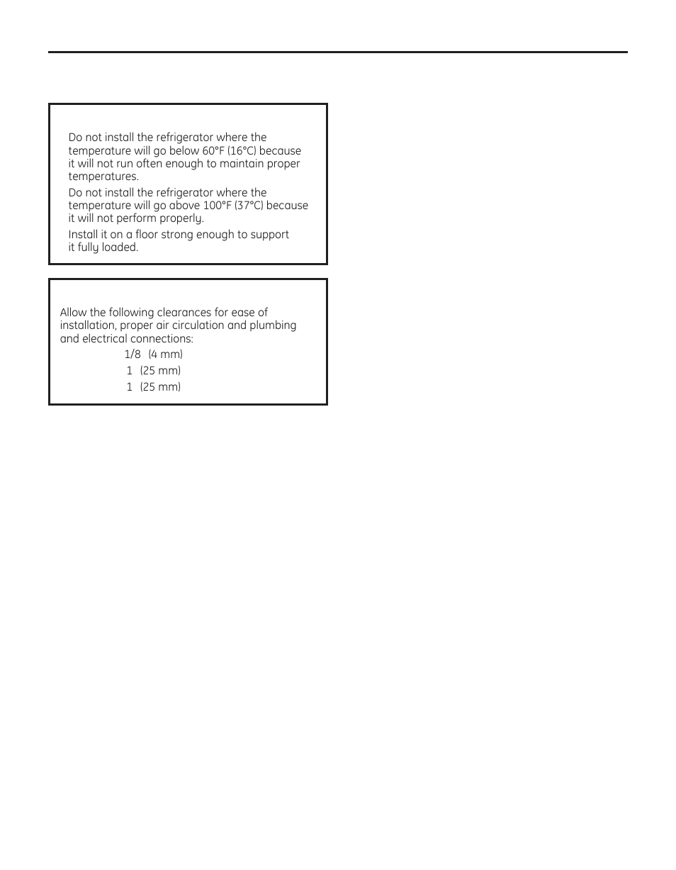 Installation instructions, Installing the refrigerator | GE 29 User Manual | Page 21 / 112