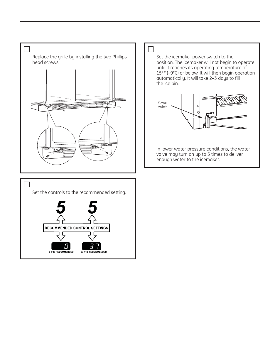 Installation instructions, Installing the refrigerator | GE 29 User Manual | Page 24 / 112