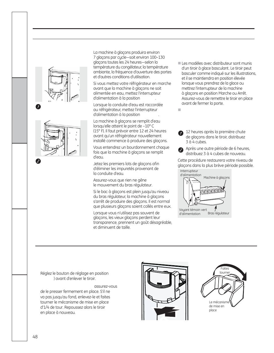 Machine à glaçons automatique | GE 29 User Manual | Page 48 / 112