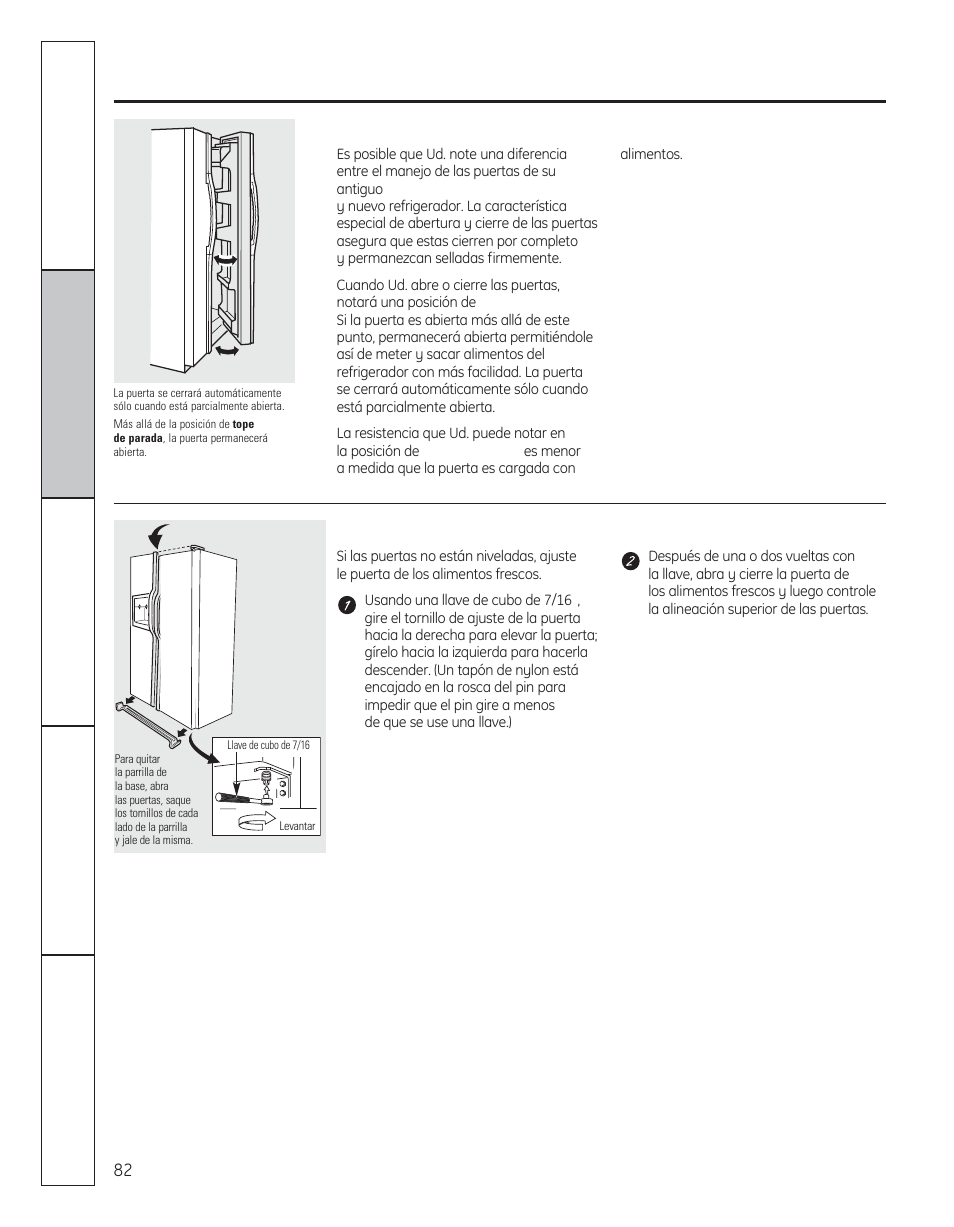 Puertas del refrigerador | GE 29 User Manual | Page 82 / 112