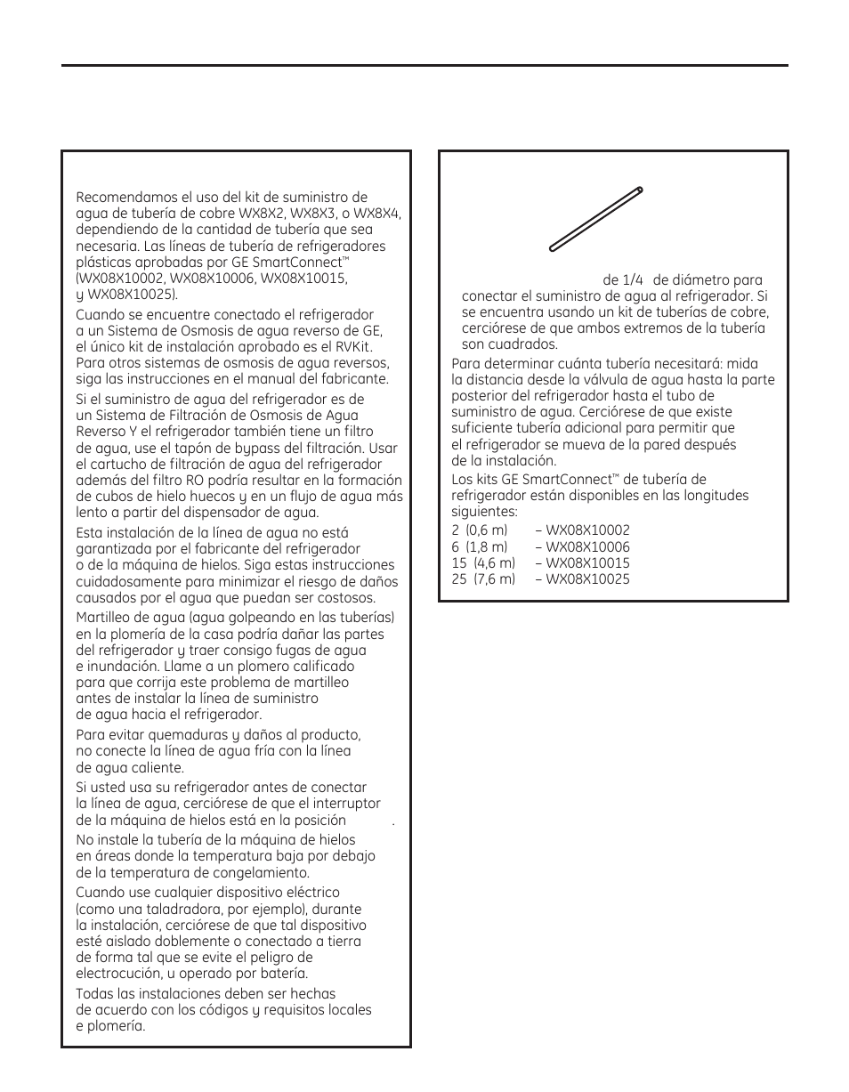 Instalación de la línea de agua, Cómo instalar la línea de agua, Instrucciones para la instalación | En modelos con máquina de hielos y dispensador), Antes de comenzar, Lo que usted necesitará | GE 29 User Manual | Page 98 / 112