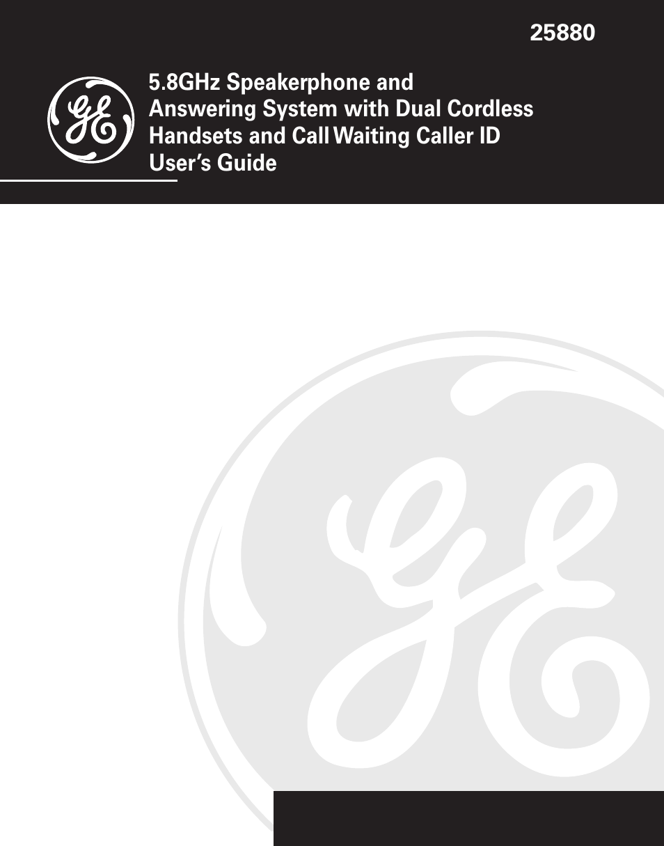 GE 25880 User Manual | 100 pages