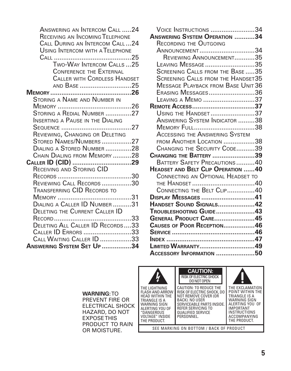 GE 25880 User Manual | Page 5 / 100