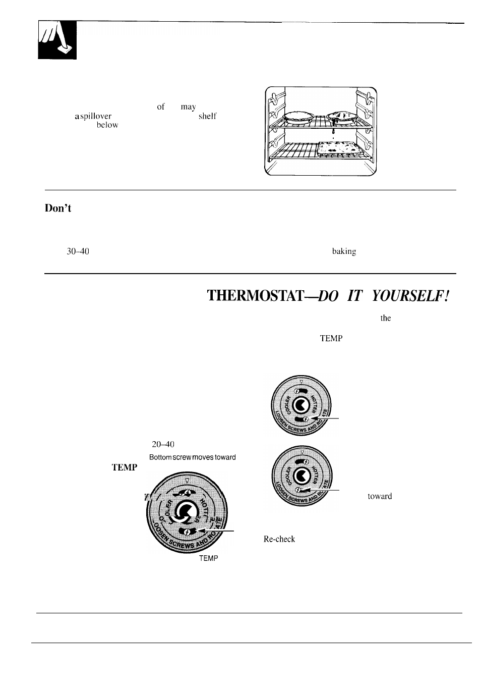 Baking, Adjust the oven | GE 164D2966P118 User Manual | Page 14 / 28