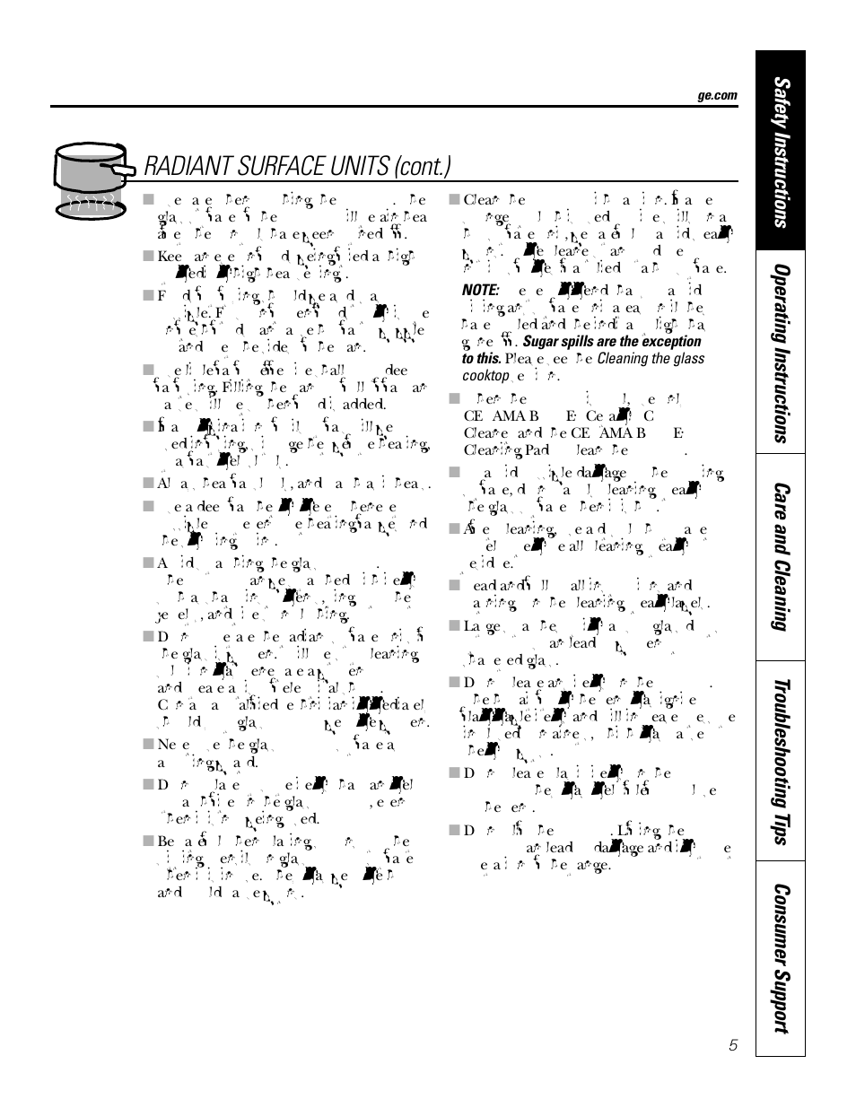 Radiant surface units (cont.) | GE JBP83 User Manual | Page 5 / 40