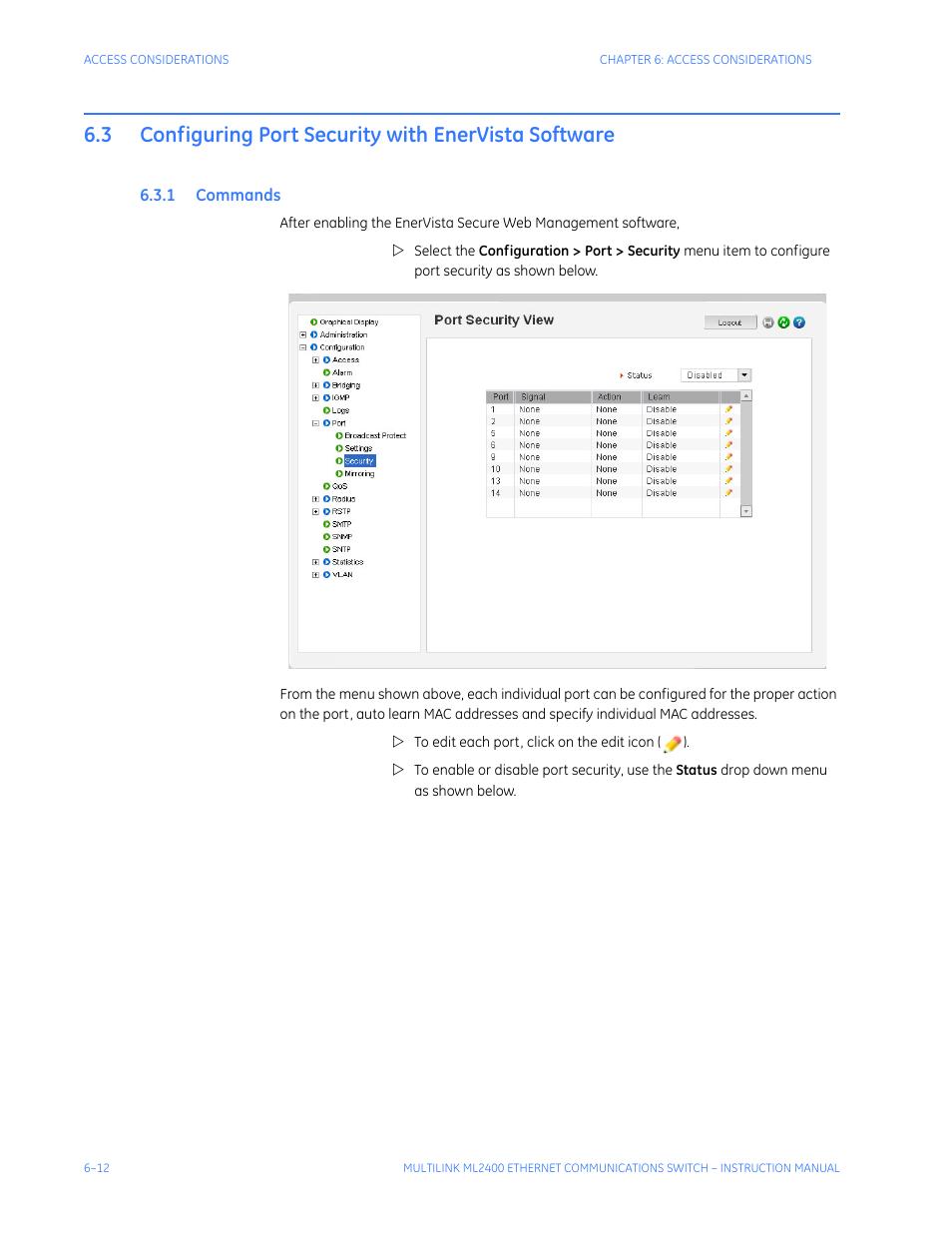 1 commands, Ommands | GE MULTILINK ML2400 User Manual | Page 118 / 346