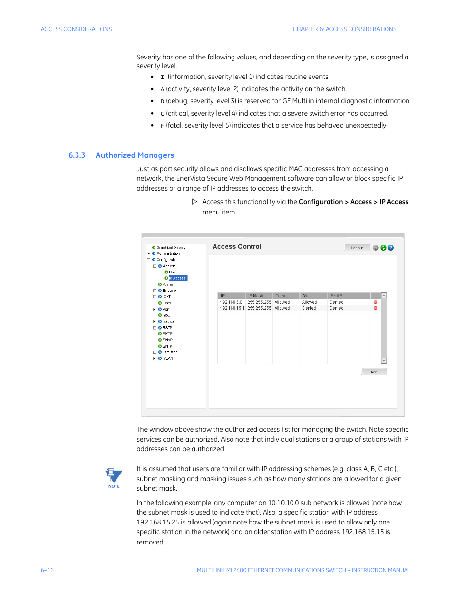 3 authorized managers, Uthorized, Anagers | GE MULTILINK ML2400 User Manual | Page 122 / 346