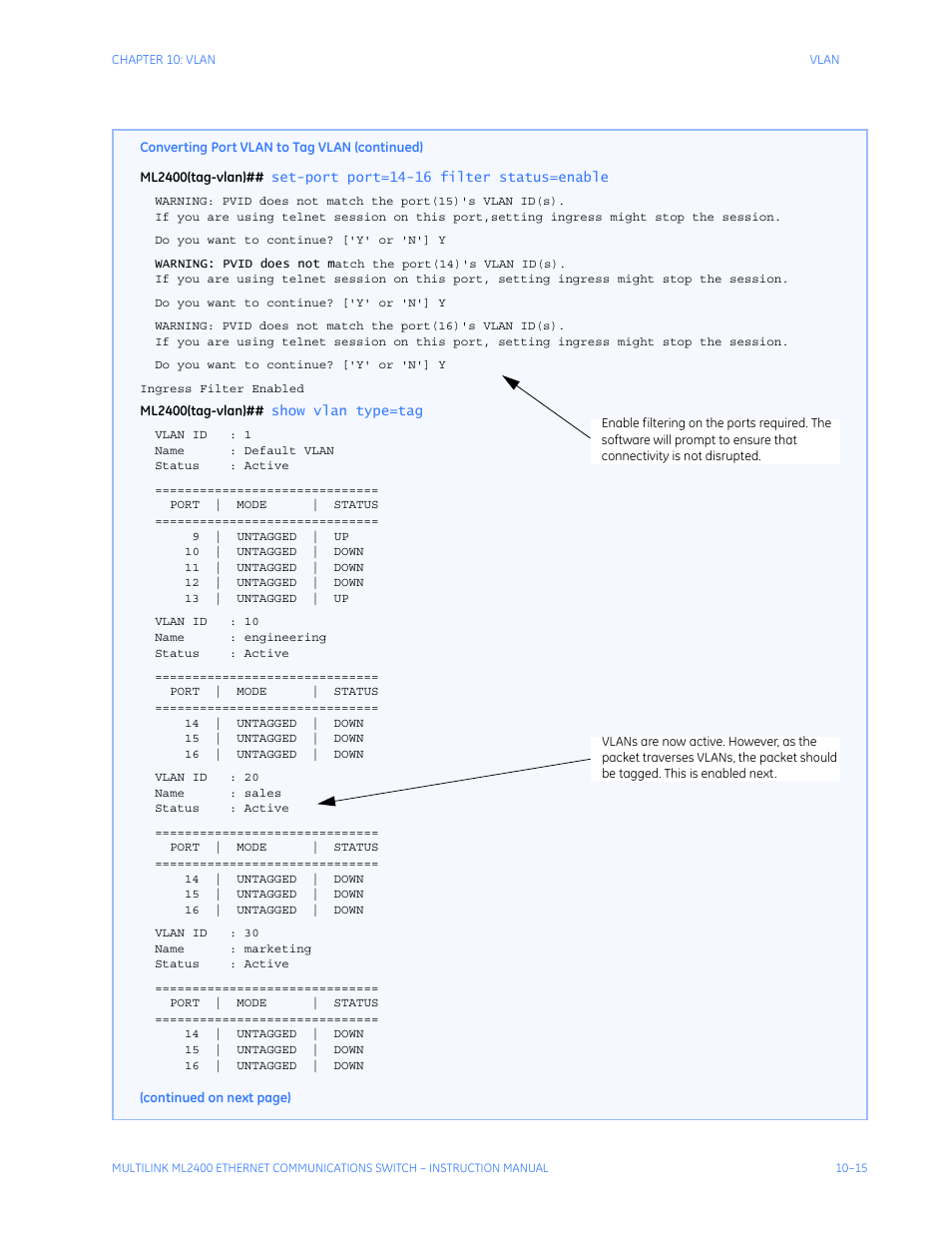 GE MULTILINK ML2400 User Manual | Page 179 / 346