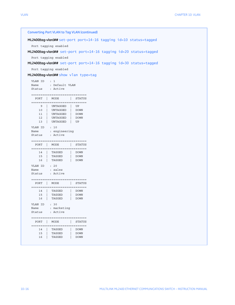 GE MULTILINK ML2400 User Manual | Page 180 / 346