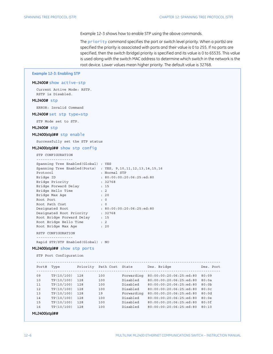 GE MULTILINK ML2400 User Manual | Page 202 / 346
