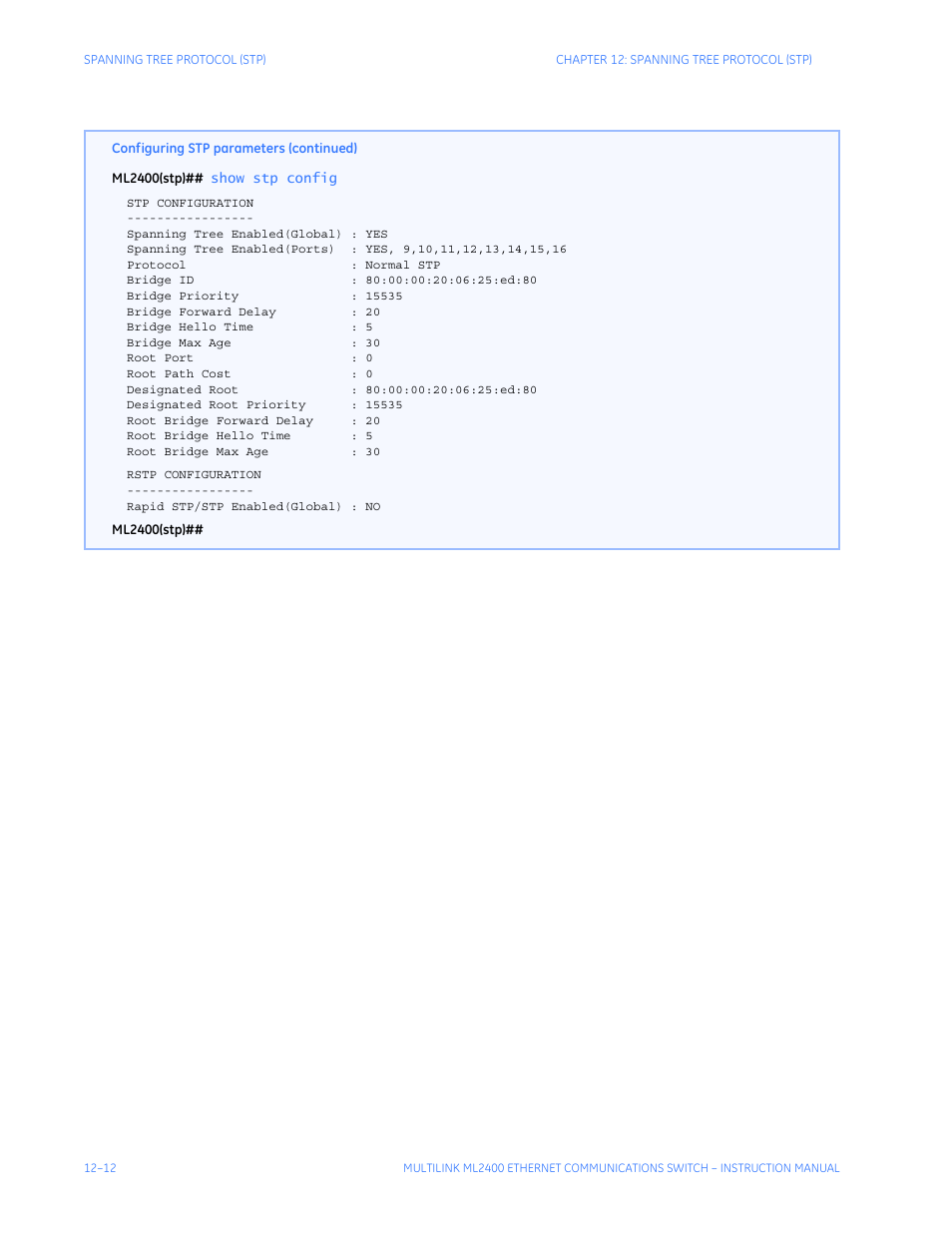 GE MULTILINK ML2400 User Manual | Page 208 / 346
