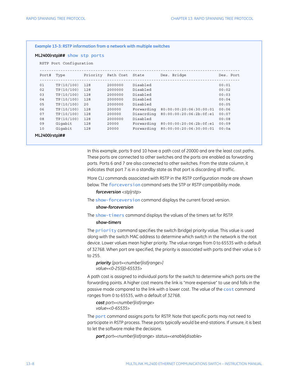 GE MULTILINK ML2400 User Manual | Page 216 / 346
