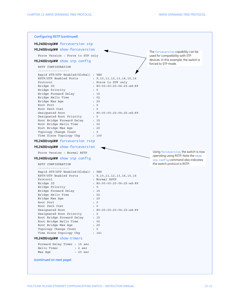 GE MULTILINK ML2400 User Manual | Page 219 / 346