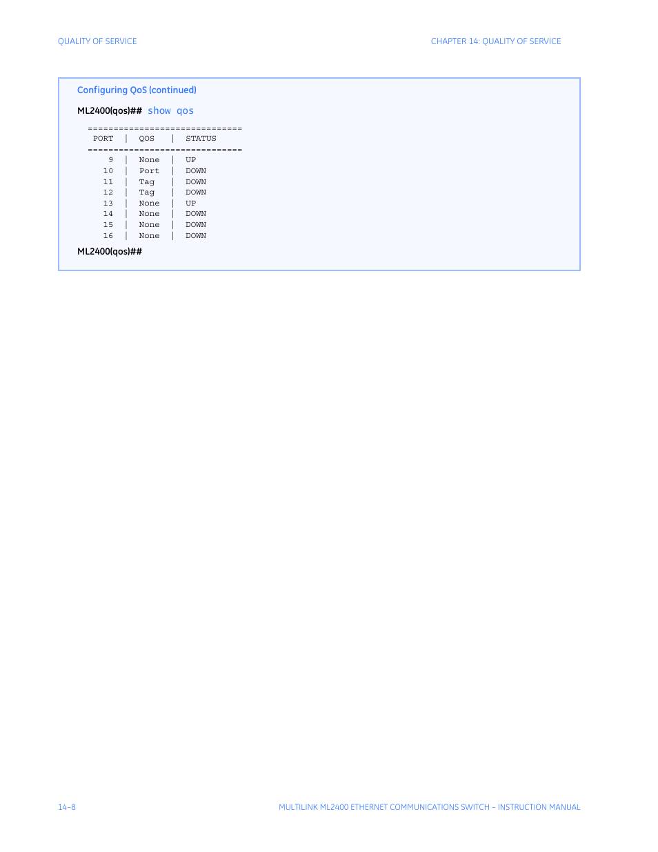 GE MULTILINK ML2400 User Manual | Page 242 / 346