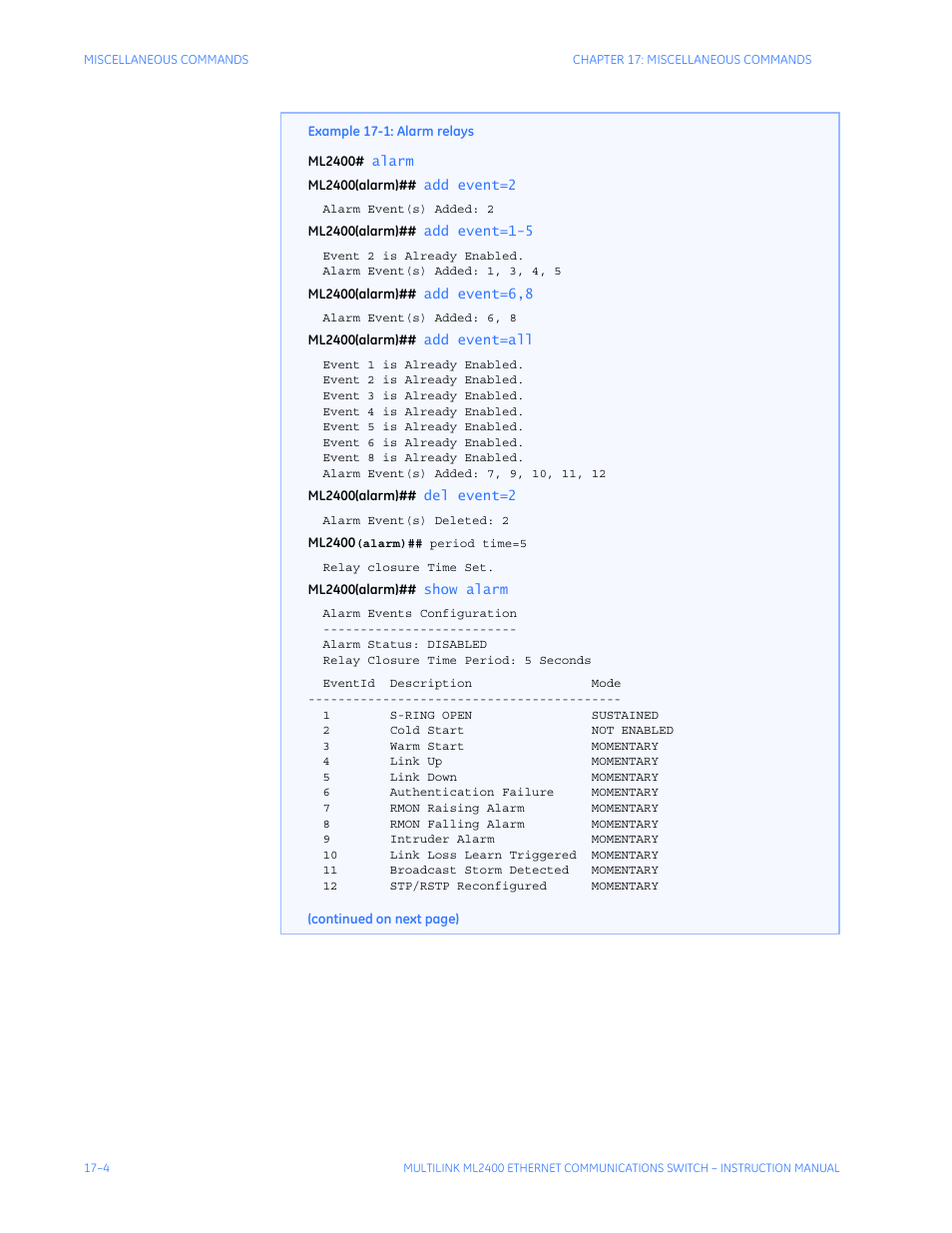 GE MULTILINK ML2400 User Manual | Page 276 / 346