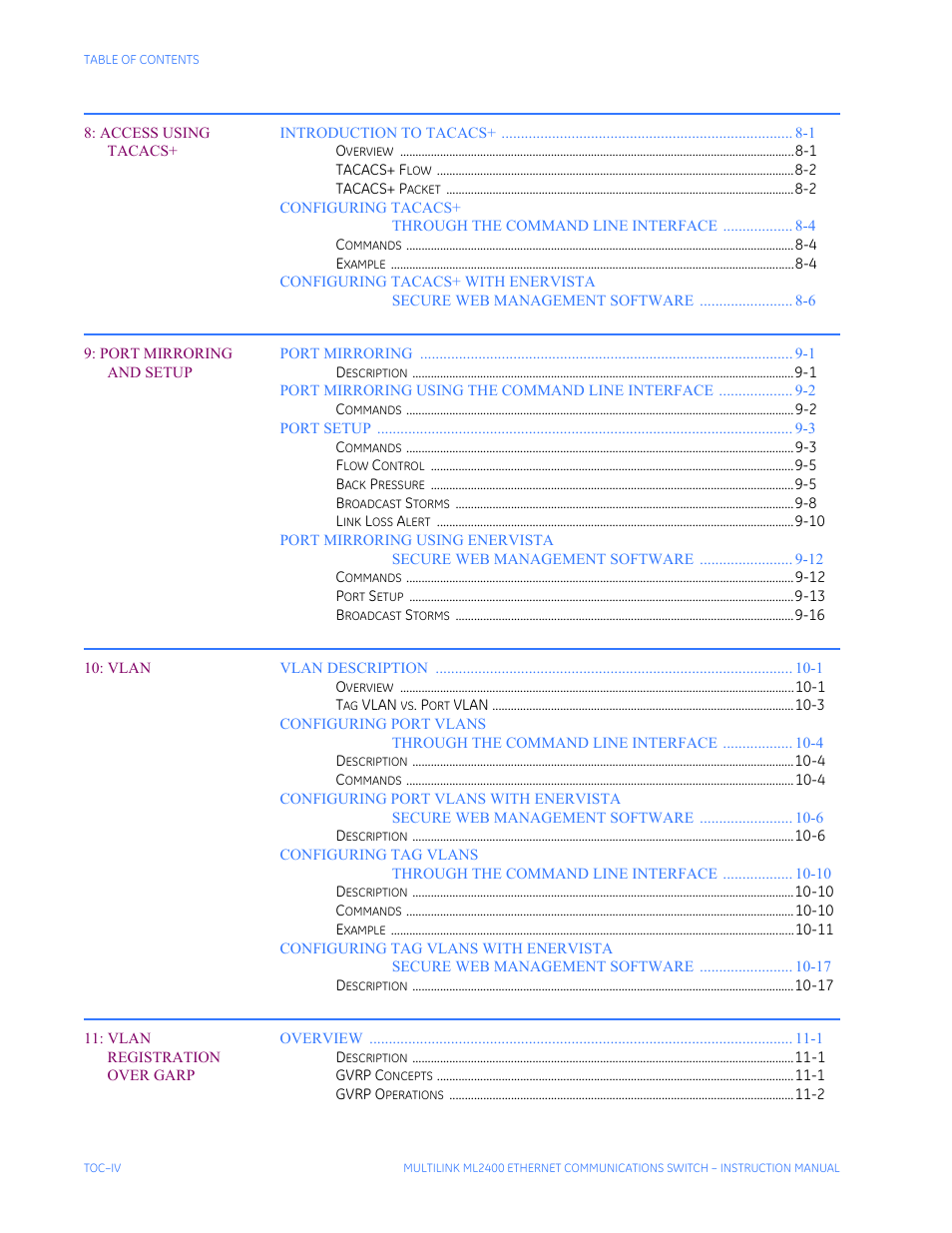 GE MULTILINK ML2400 User Manual | Page 6 / 346