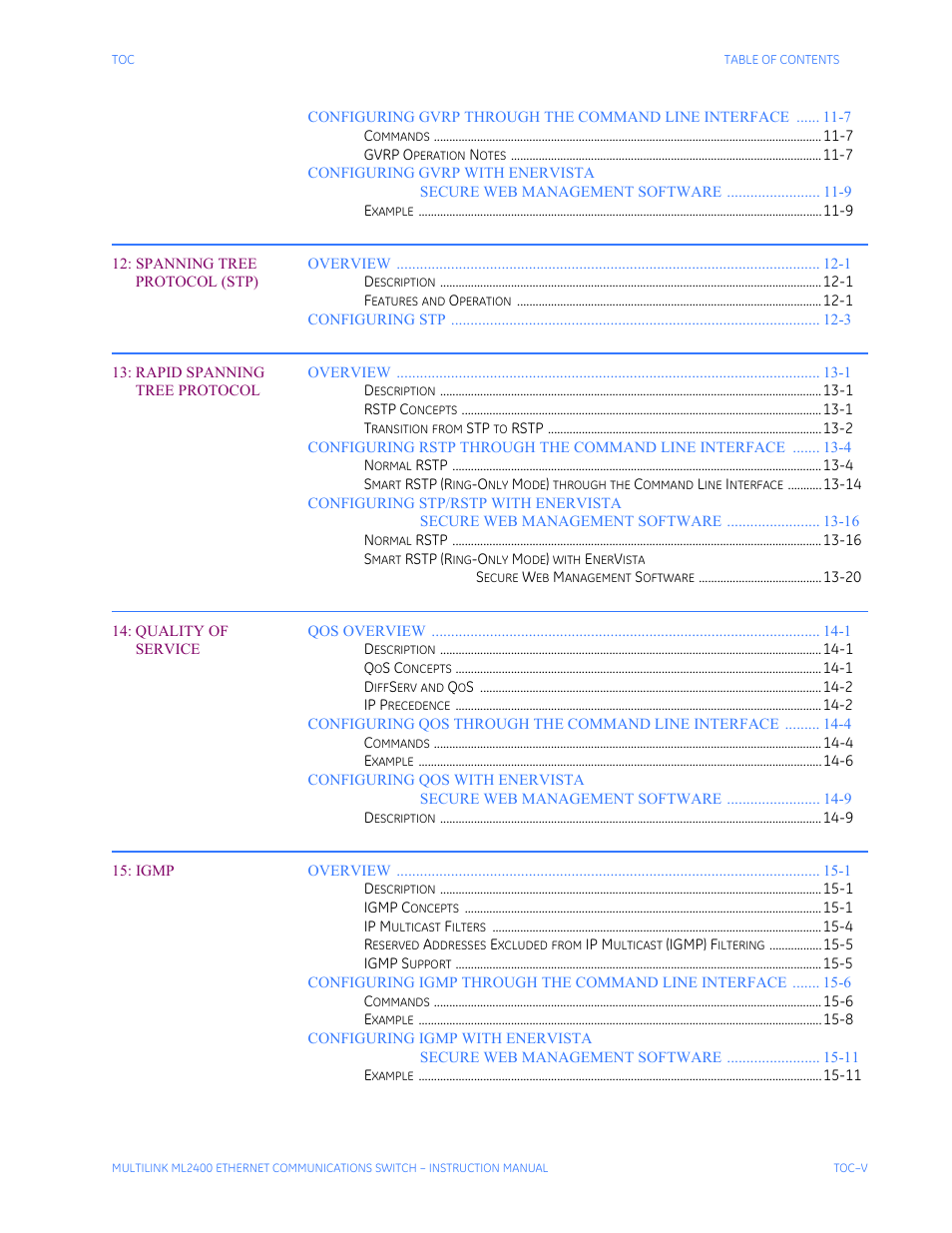 GE MULTILINK ML2400 User Manual | Page 7 / 346