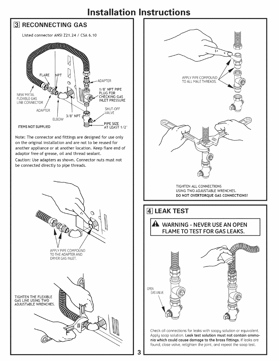 Installation instructions | GE 500A436P006 User Manual | Page 3 / 8