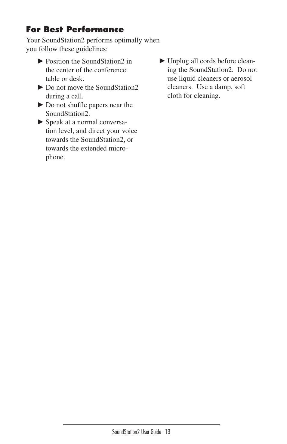 GE SoundStation2 User Manual | Page 13 / 22