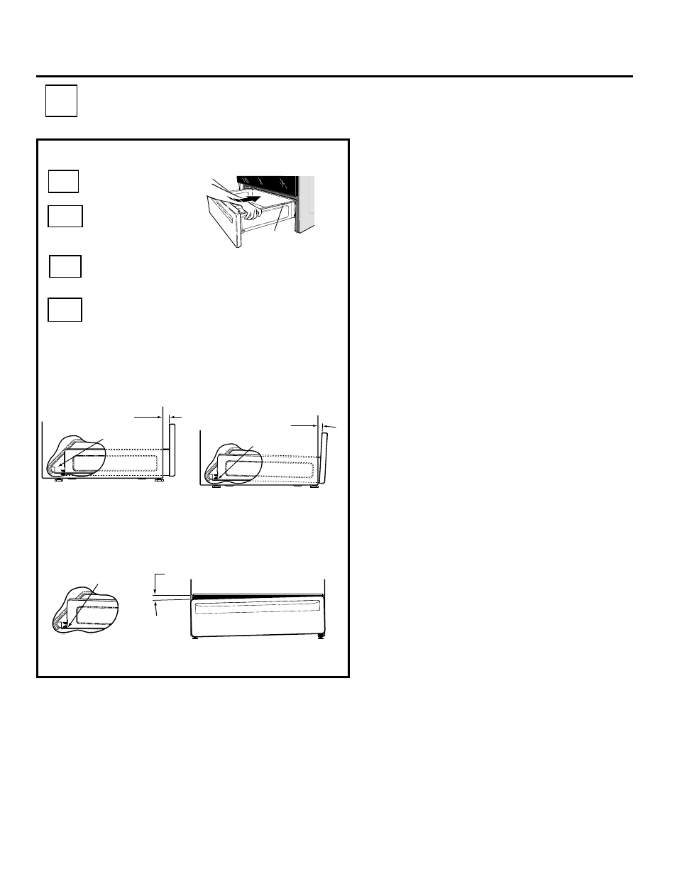 Installation instructions, Installing the range, Replacing the storage drawer | GE 229C4053P447-3 1 User Manual | Page 10 / 12