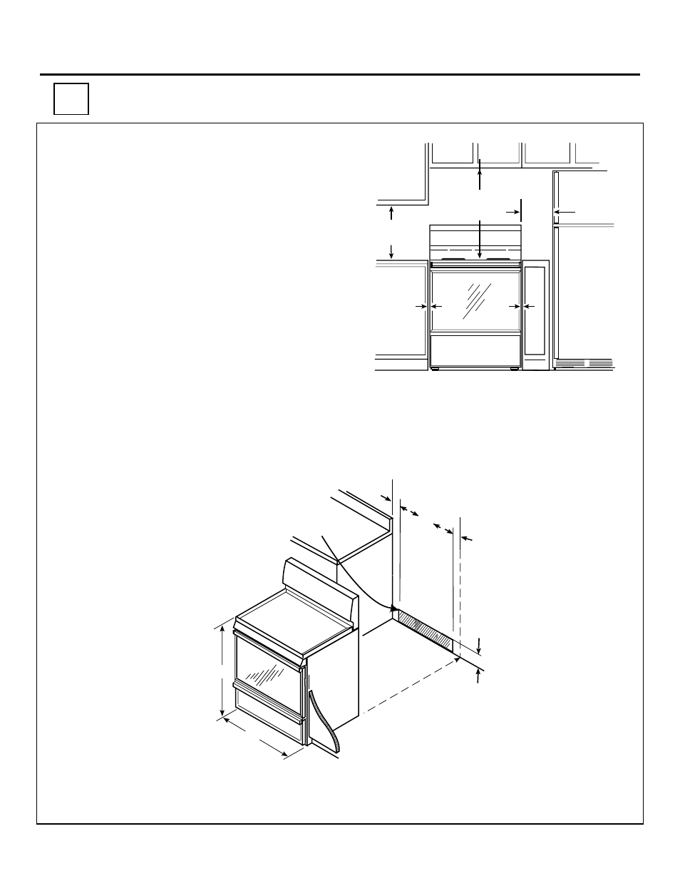 Installation instructions, Installation required clearances a | GE 229C4053P447-3 1 User Manual | Page 4 / 12