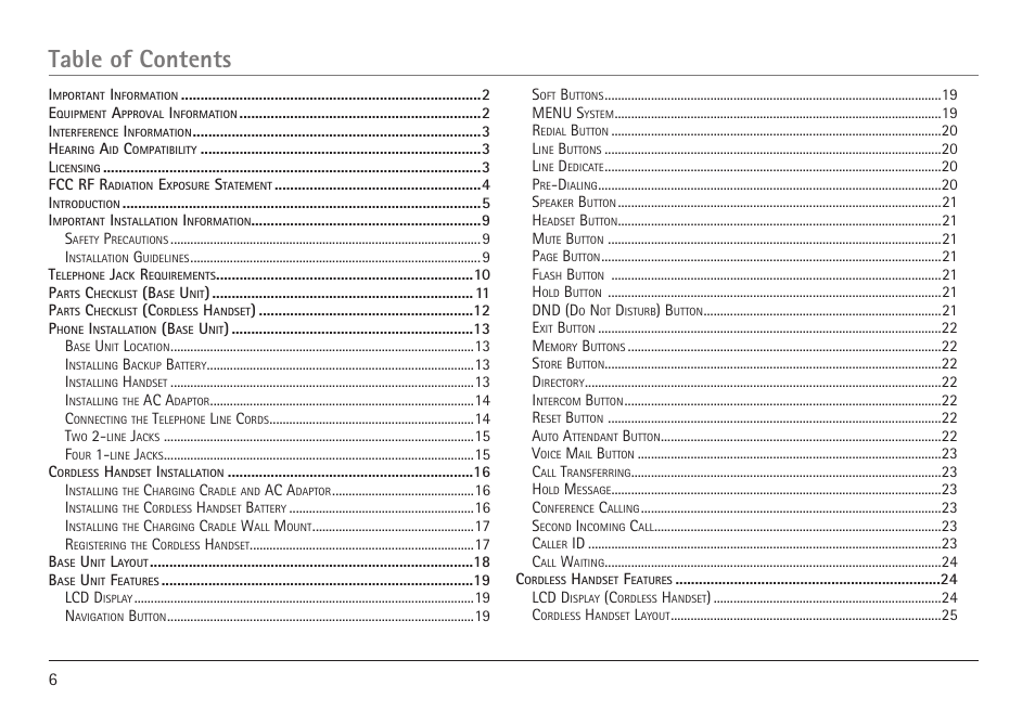 GE 25450 User Manual | Page 6 / 124