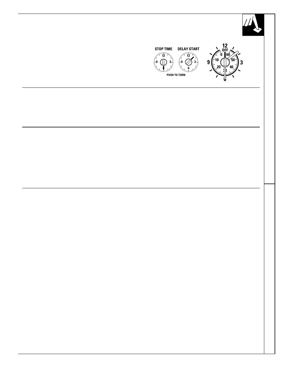 Automatic timers and clock, 15 automatic timers and clock, Glass cooktop cleaning automatic t imers and clock | Minute timer to set the minute timer, Questions and answers | GE 49-8726 User Manual | Page 15 / 44