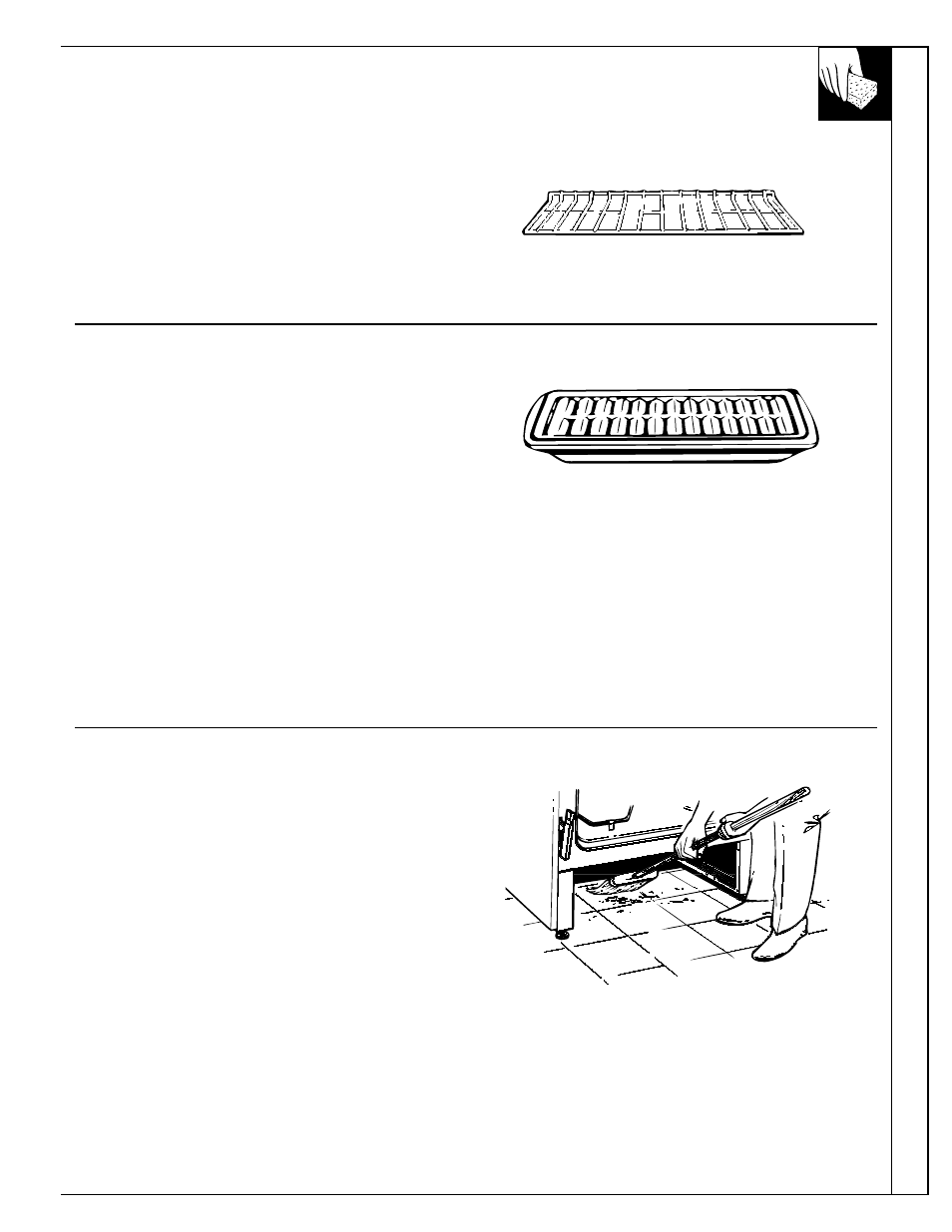 Storage drawer, Car e and cleaning | GE 49-8726 User Manual | Page 33 / 44