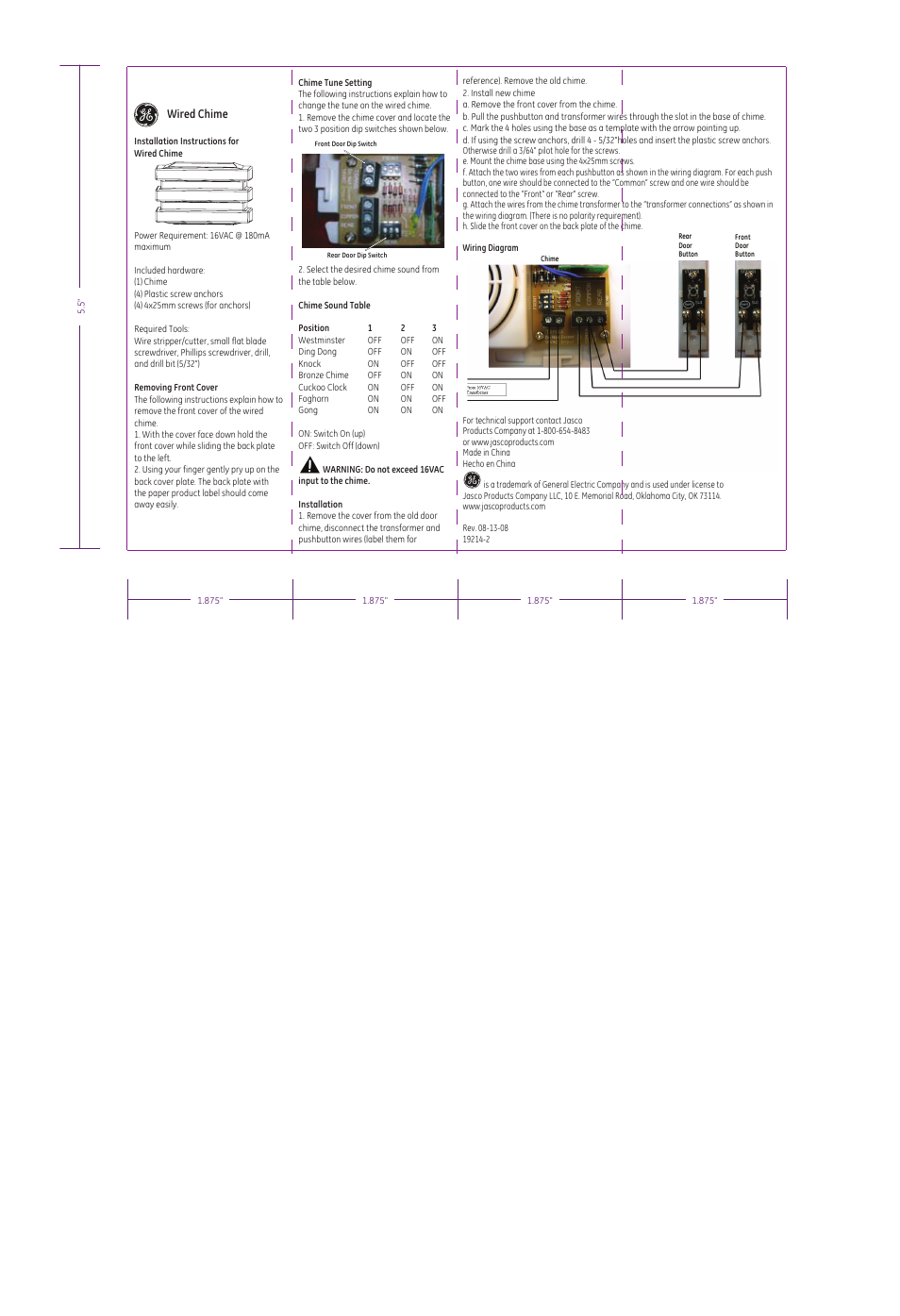GE 19214 User Manual | 1 page