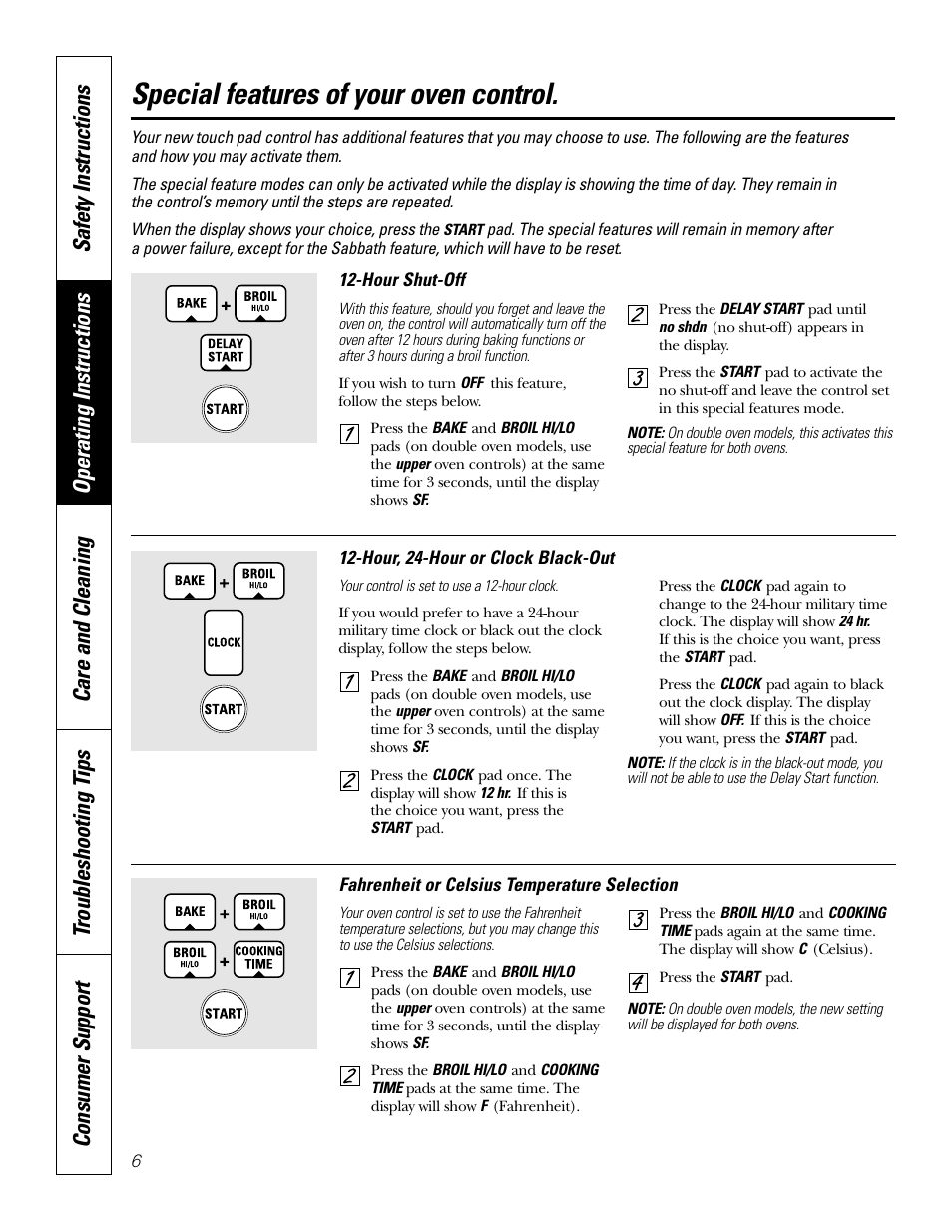 Special features, Special features –8, Special features of your oven control | GE JT912 User Manual | Page 6 / 32