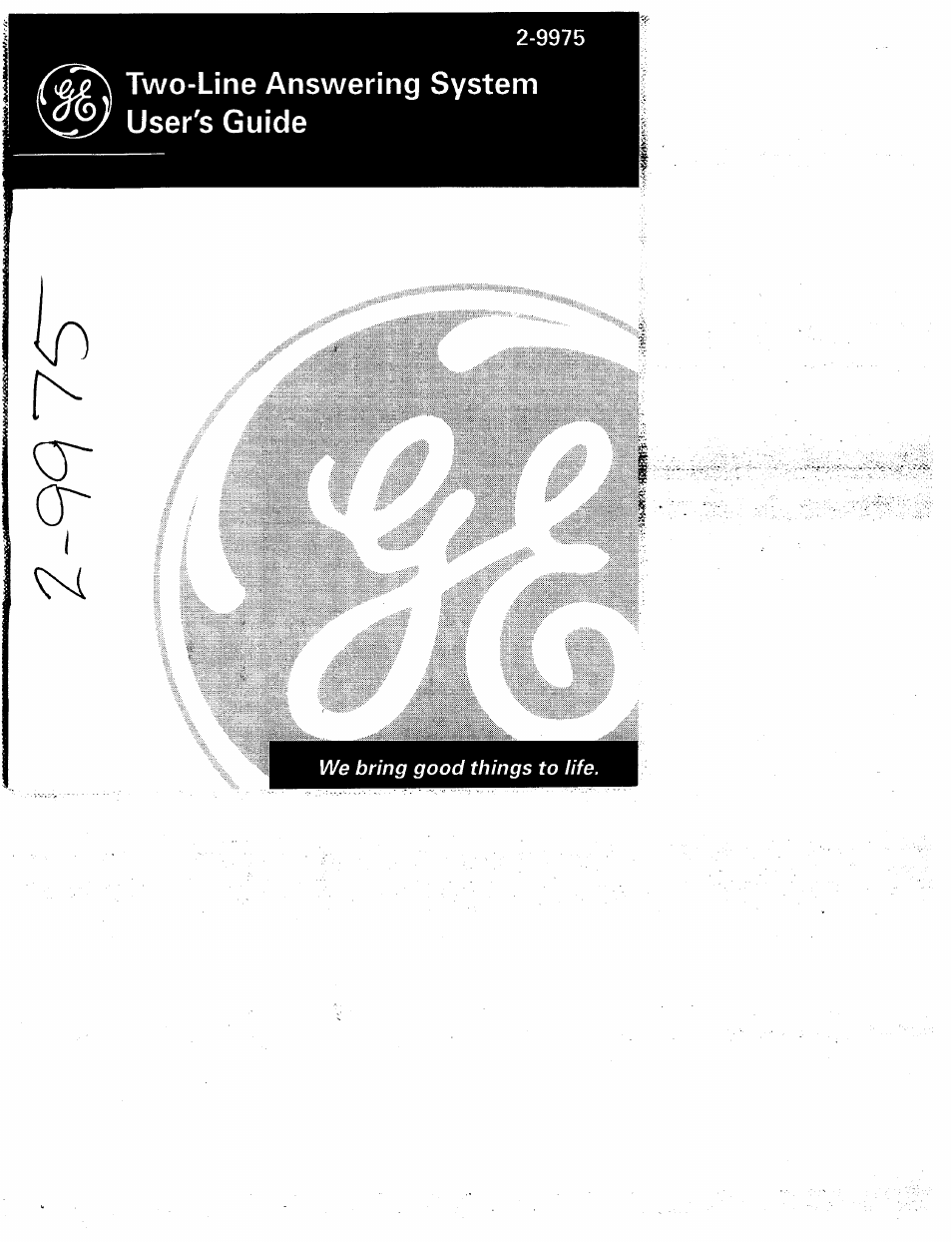 GE 2-9975 User Manual | 32 pages