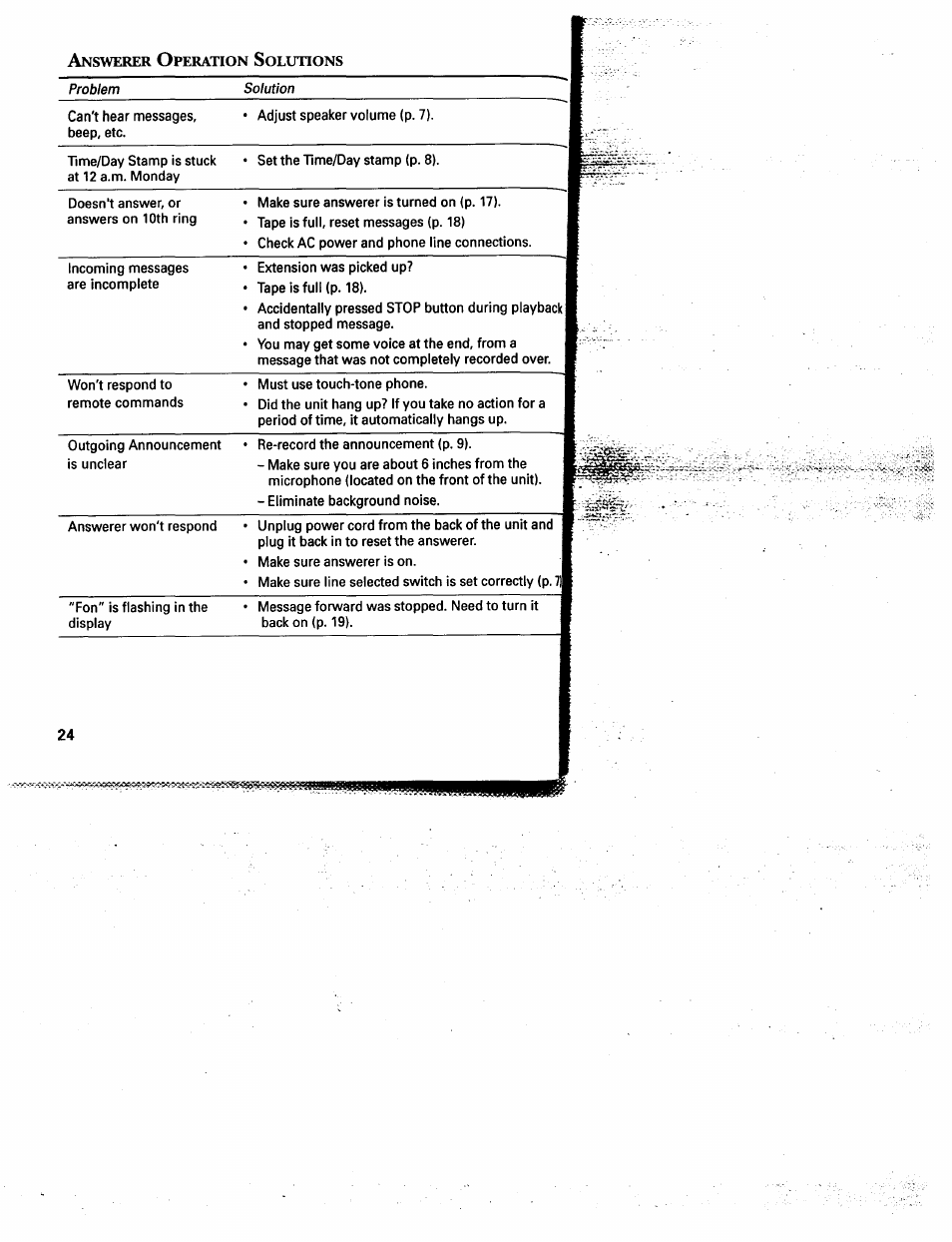 Nswerer, Peration, Olutions | GE 2-9975 User Manual | Page 26 / 32