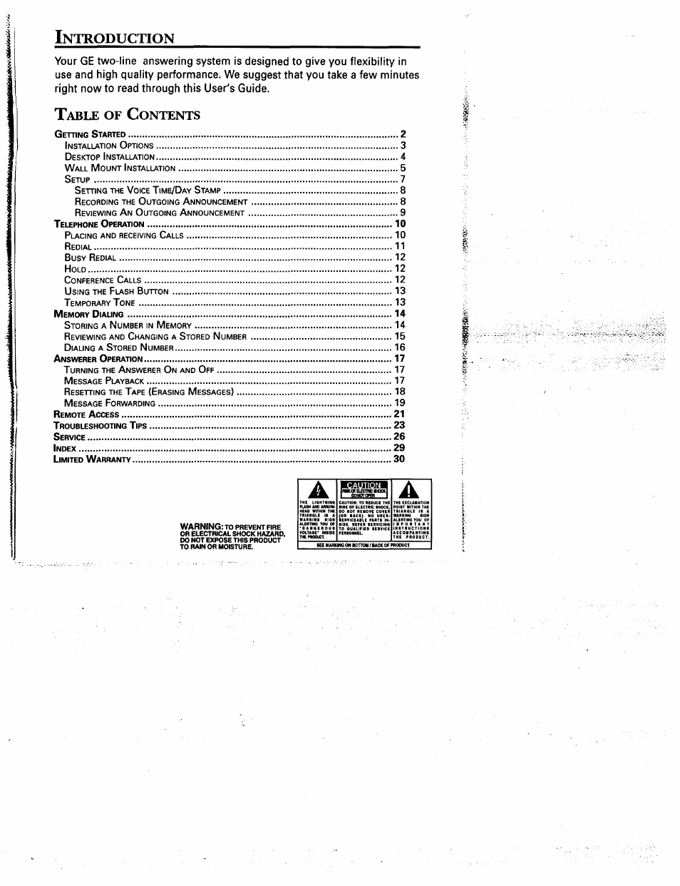 Ntroduction | GE 2-9975 User Manual | Page 3 / 32