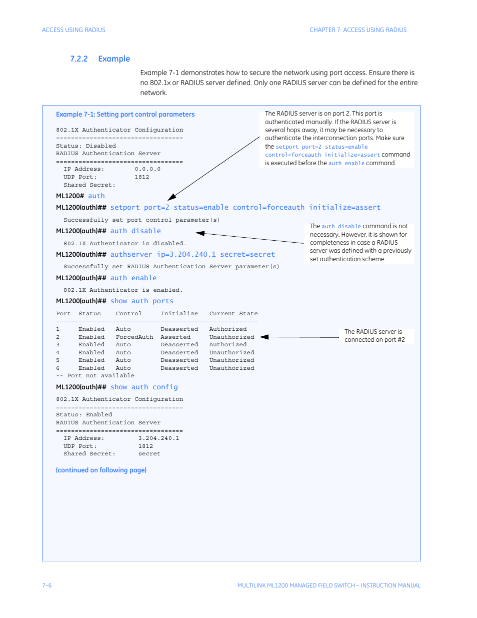 2 example, Xample | GE MULTILINK ML1200 User Manual | Page 130 / 344