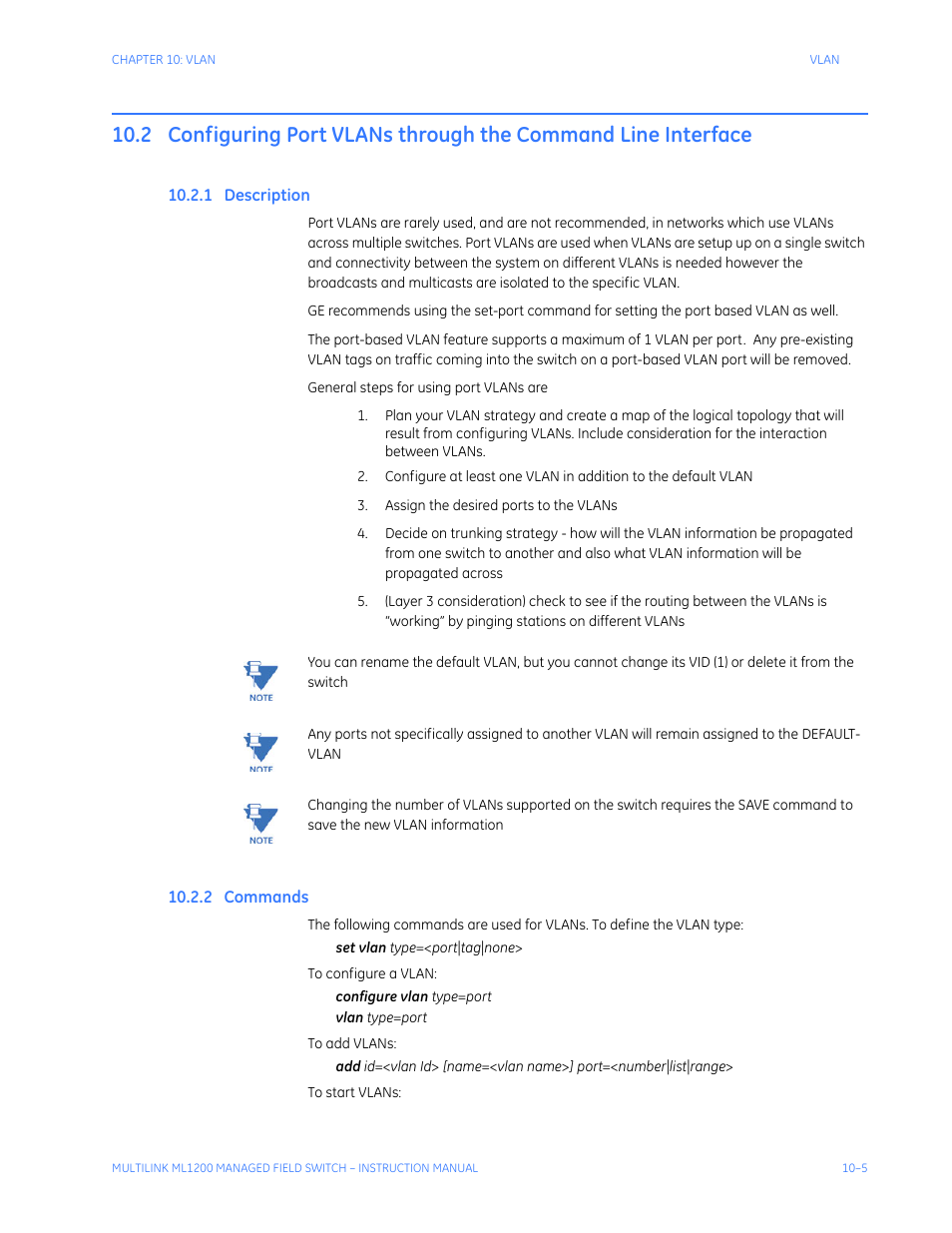 1 description, 2 commands, Escription | Ommands | GE MULTILINK ML1200 User Manual | Page 167 / 344