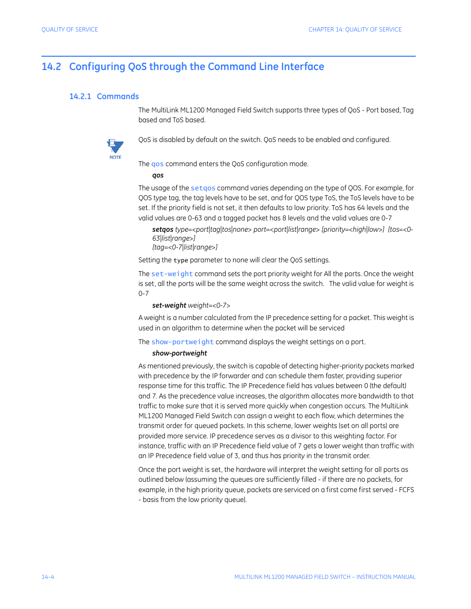 1 commands, Ommands | GE MULTILINK ML1200 User Manual | Page 234 / 344