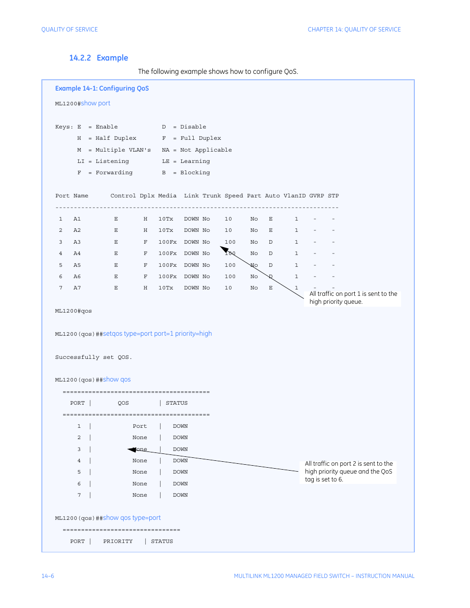 2 example, Xample | GE MULTILINK ML1200 User Manual | Page 236 / 344
