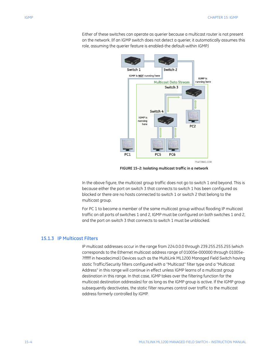 3 ip multicast filters, Ip m, Ulticast | Ilters | GE MULTILINK ML1200 User Manual | Page 246 / 344