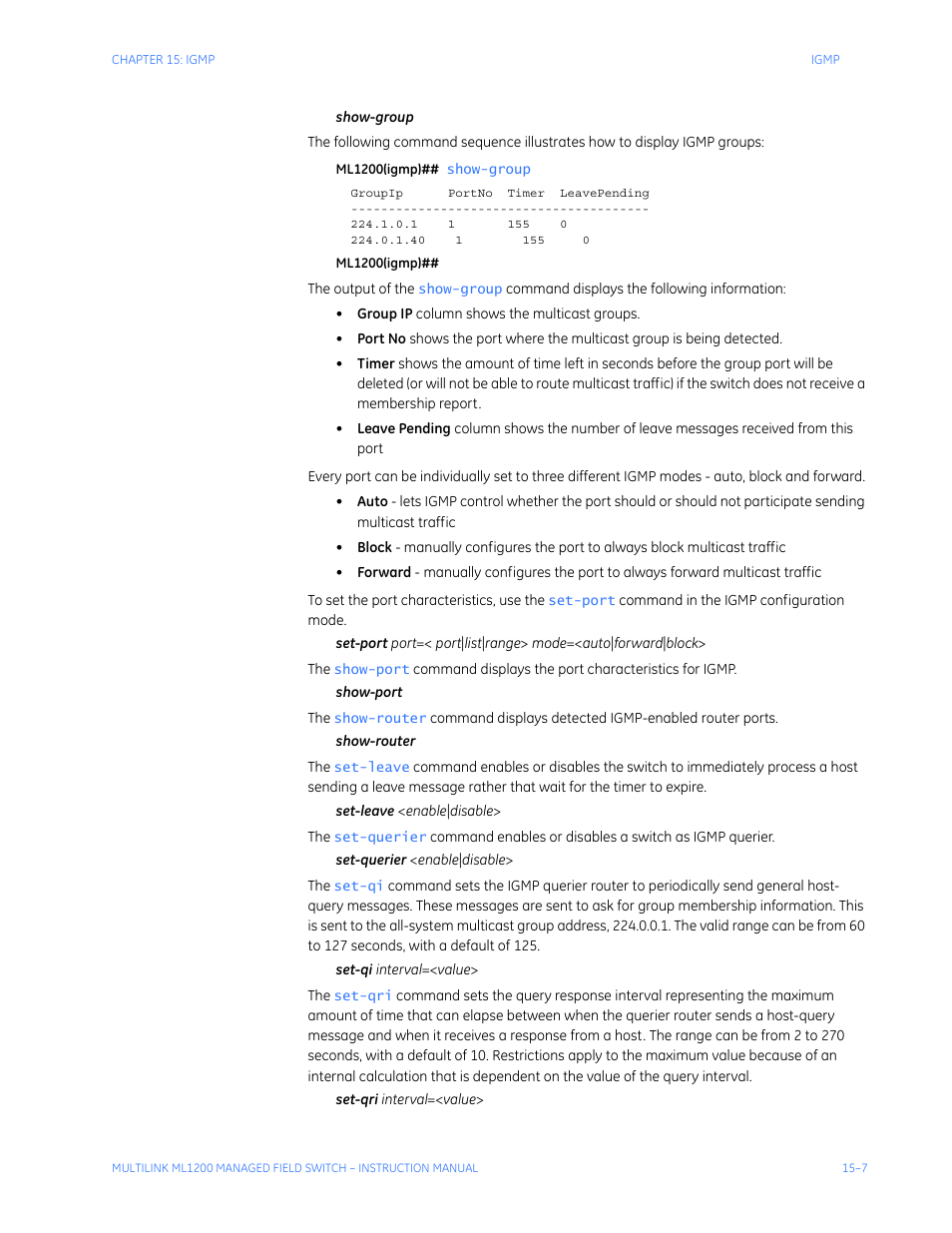 GE MULTILINK ML1200 User Manual | Page 249 / 344