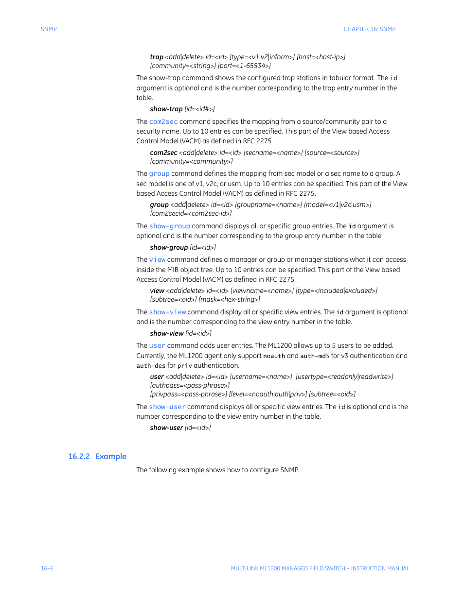 2 example, Xample | GE MULTILINK ML1200 User Manual | Page 260 / 344