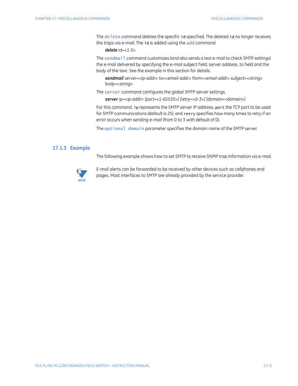 3 example, Xample | GE MULTILINK ML1200 User Manual | Page 273 / 344