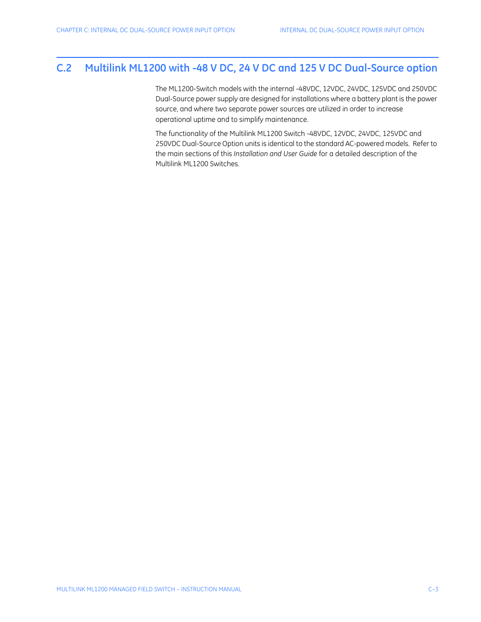 Multilink ml1200 with -48 v dc, 24 v dc | GE MULTILINK ML1200 User Manual | Page 341 / 344