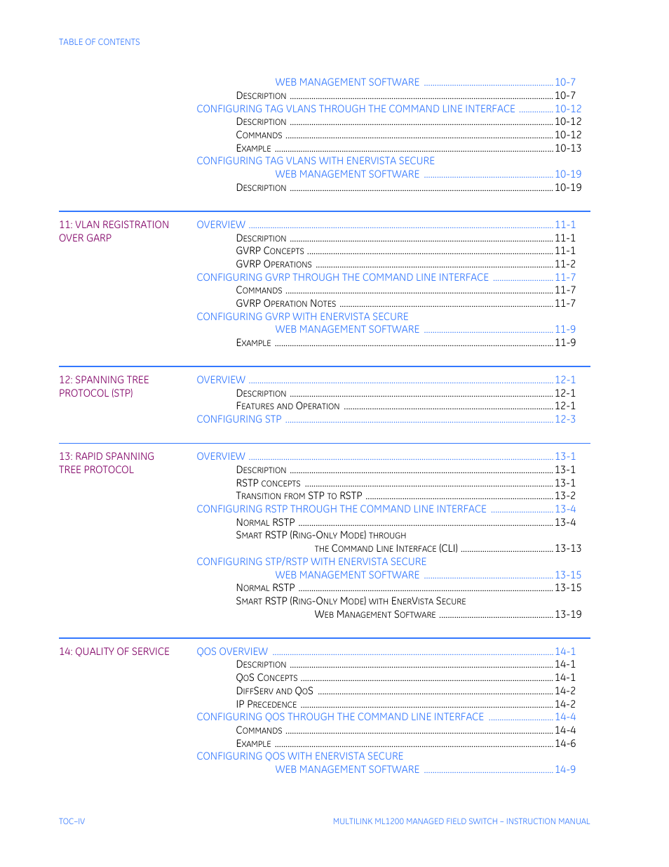 GE MULTILINK ML1200 User Manual | Page 6 / 344