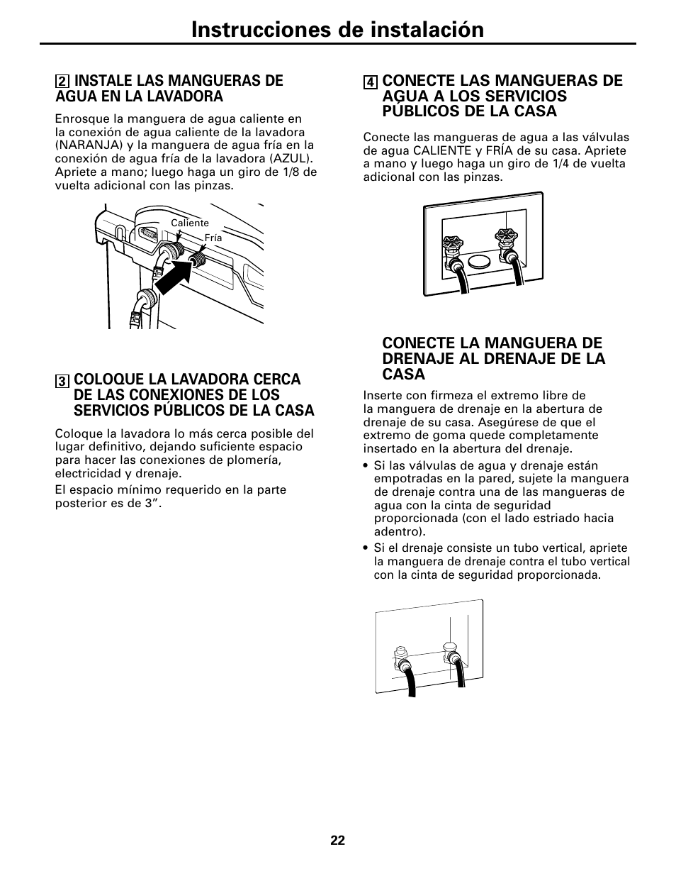 Instrucciones de instalación | GE WPGT9350 User Manual | Page 56 / 68