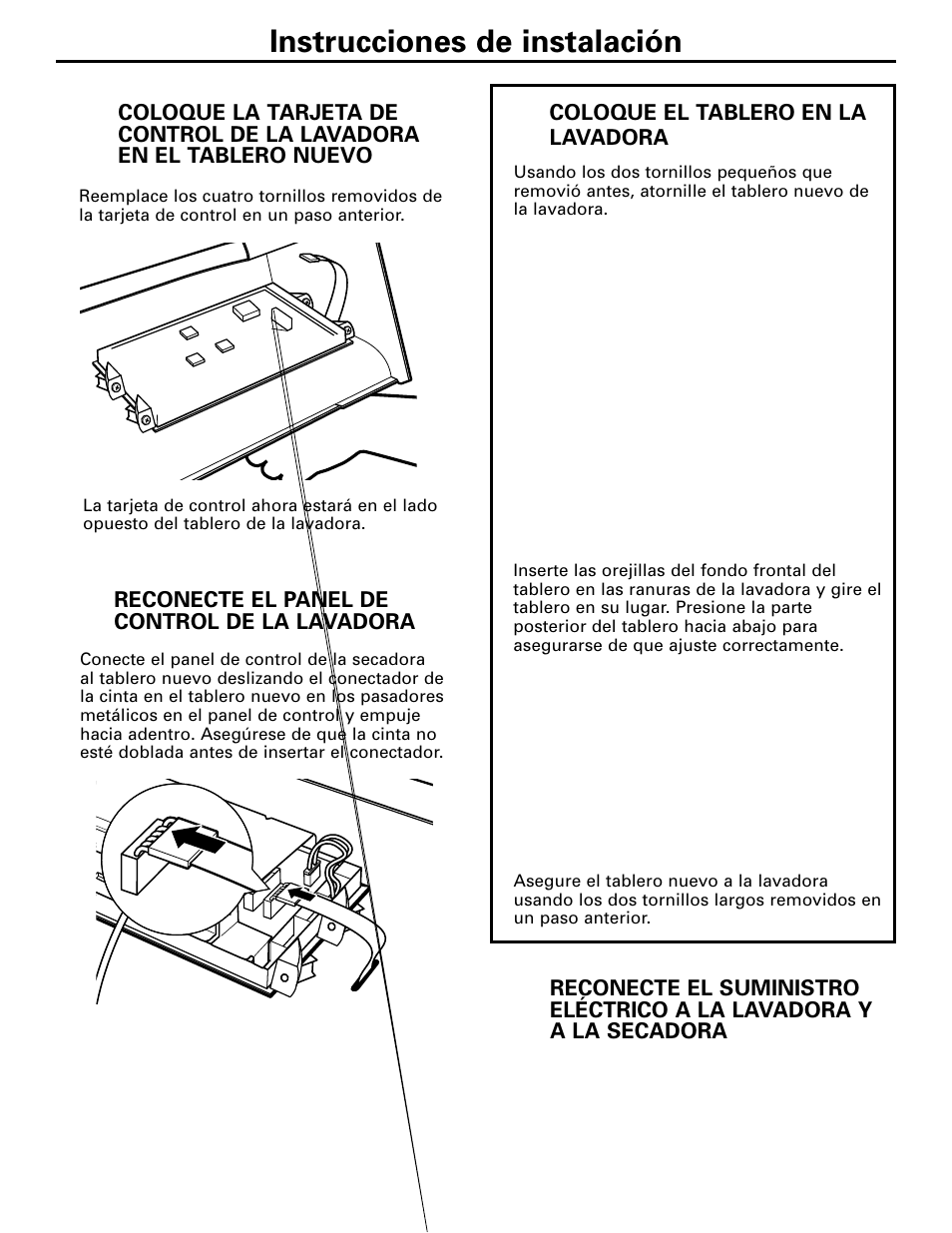 Instrucciones de instalación | GE WPGT9350 User Manual | Page 62 / 68